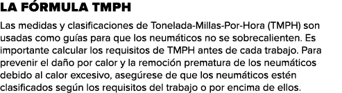 LA F RMULA TMPH Las medidas y clasificaciones de Tonelada Millas Por Hora (TMPH) son usadas como gu as para que los n...