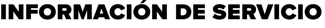 informaci N DE SERVICIO