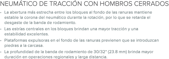 NEUM TICO DE TRACCI N CON HOMBROS CERRADOS • La abertura m s estrecha entre los bloques al fondo de las ranuras manti...