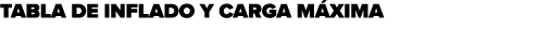 TABLA DE INFLADO Y CARGA M XIMA 