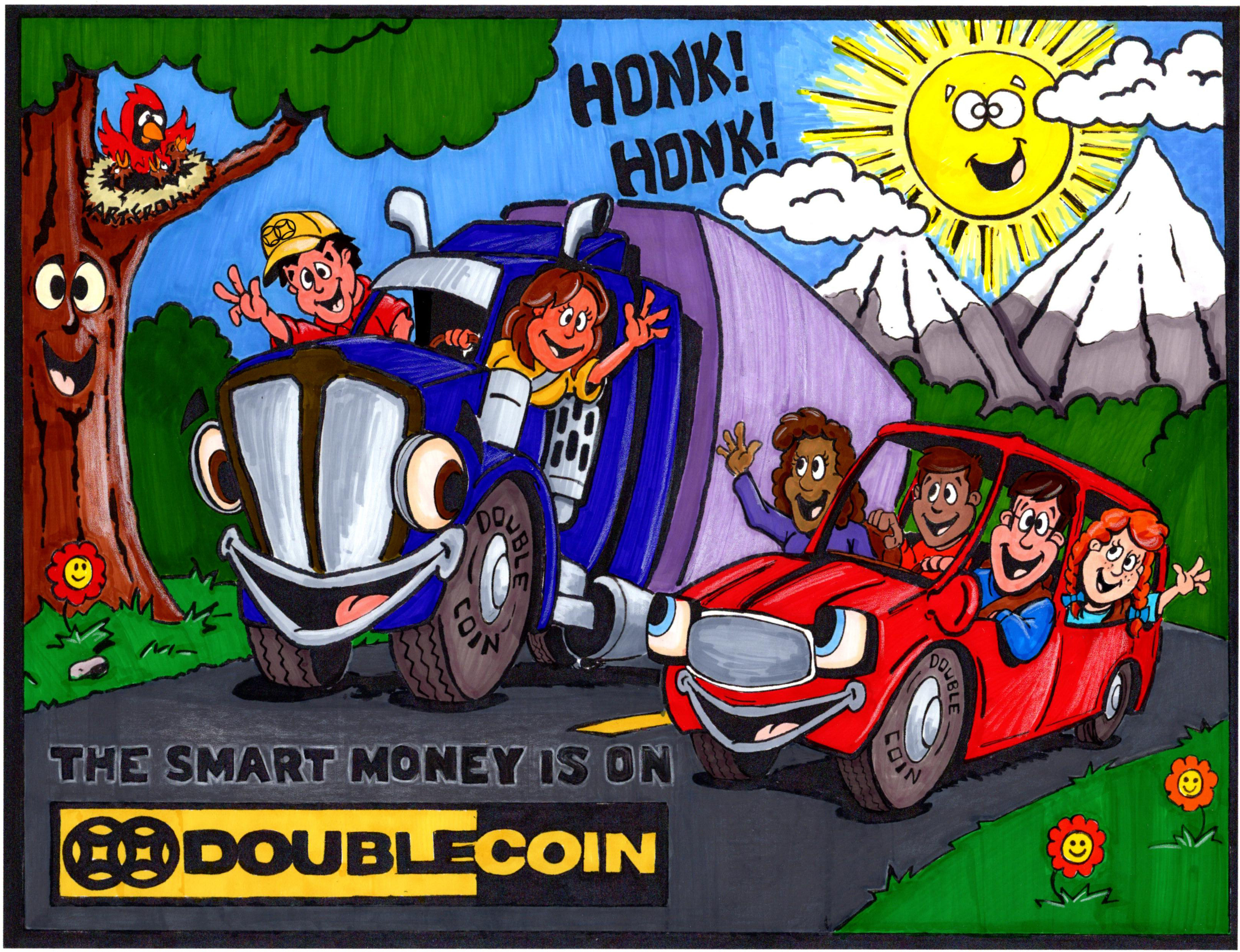 Double Coin Coloring Contest - young kid version
