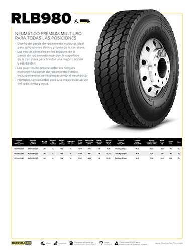 RLB980 Hoja de Especificaciones