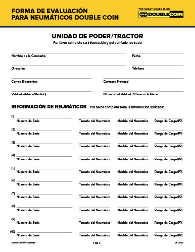 Forma de evaluación de unidad de poder / tractor