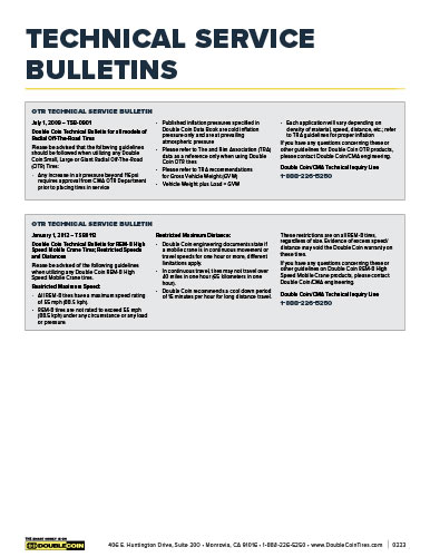 OTR Technical Service Bulletin