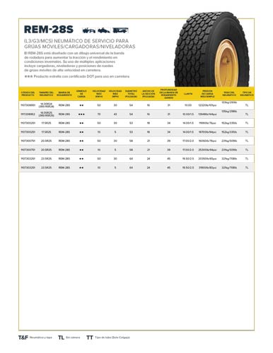 REM28S Hoja de Especificaciones